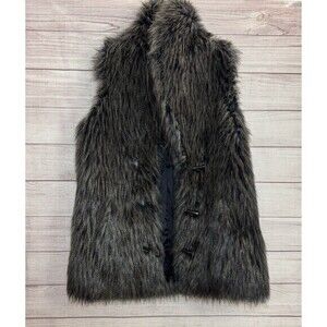 Candela Indigo Faux Fur Mahala Vest Size Medium SIZE LARGE